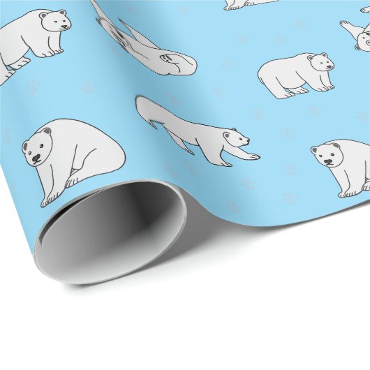 Polar Bears Geschenkpapier (Rolleneckpunkt)