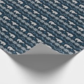 Polar Bears Gezwirntes Wintermuster Geschenkpapier (Ecke)