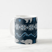 Polar Bears Gezwirntes Wintermuster Kaffeetasse (Vorderseite Links)