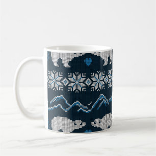 Polar Bears Gezwirntes Wintermuster Kaffeetasse
