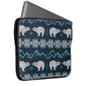 Polar Bears Gezwirntes Wintermuster Laptopschutzhülle (Vorne Rechts)