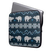 Polar Bears Gezwirntes Wintermuster Laptopschutzhülle (Vorderseite Links)