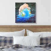 Polar Bears Global Warming Leinwand (Insitu (Schlafzimmer))