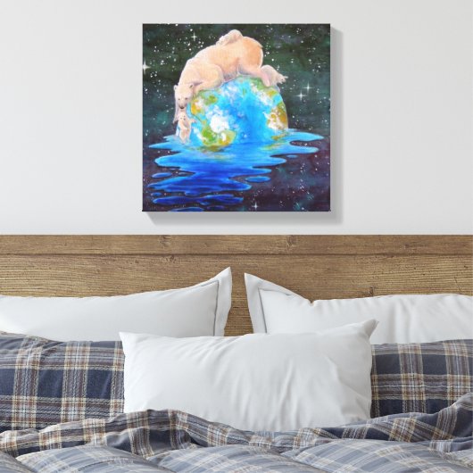 Polar Bears Global Warming Leinwand (Insitu (Schlafzimmer))
