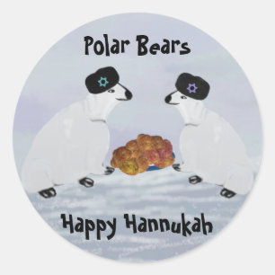 Polar Bears Hannukah Nights Stickers