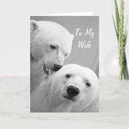 Polar Bears Husband to Ehefrau Jubiläumskarte Feiertagskarte