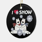 Polar Bears I Liebe Snow Keepake Ornament (Links)