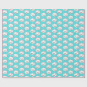 Polar Bears in Pom Pom Ski Hats Wrapping Paper Geschenkpapier (Flach)