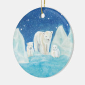 Polar Bears Keramik Ornament (Links)