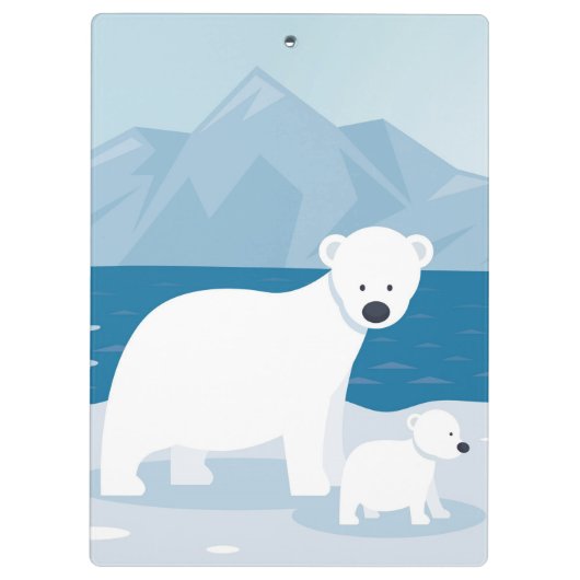 Polar Bears Klemmbrett (Rückseite)