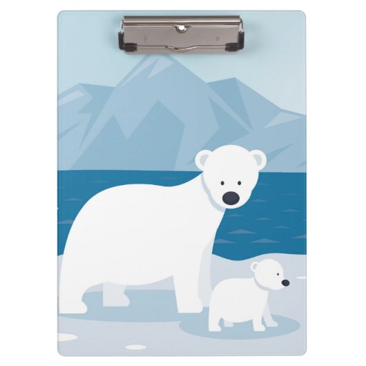 Polar Bears Klemmbrett (Vorderseite)