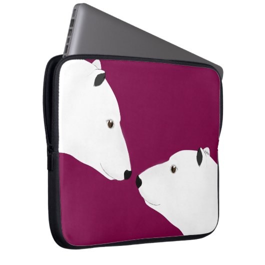 Polar Bears Laptop Sleeve (Vorne Rechts)