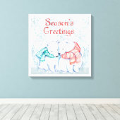 Polar Bears Leinwanddruck (Insitu (Holzboden))