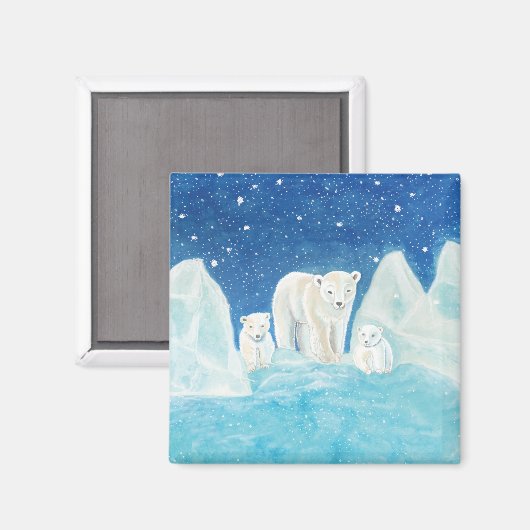Polar Bears Magnet (Vorderseite/Rückseite)