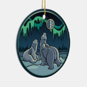 Polar Bears Ornament Personalisierte Bärengeschenk (Rechts)