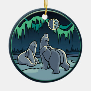 Polar Bears Ornament Personalisierte Bärengeschenk