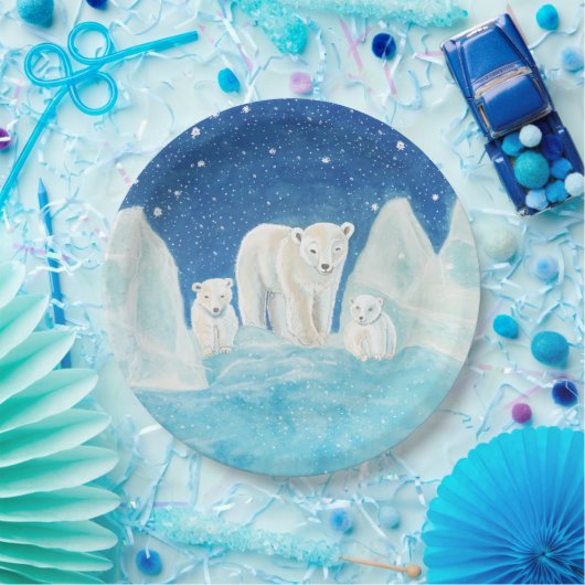 Polar Bears Pappteller (Party)
