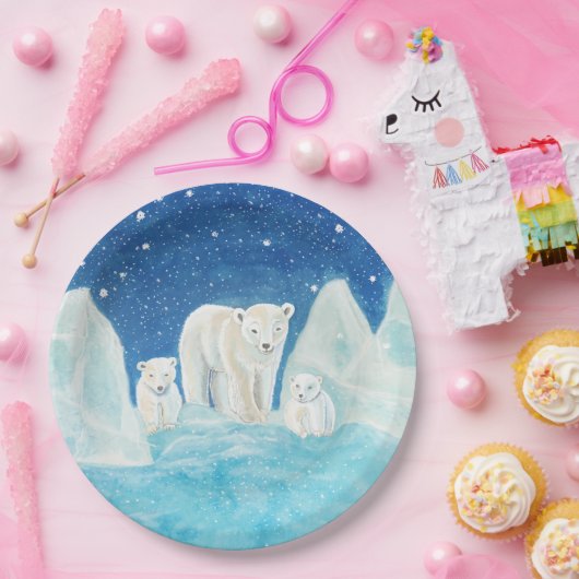 Polar Bears Pappteller (Party)