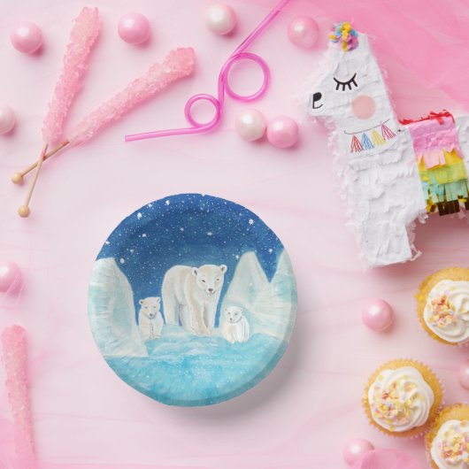 Polar Bears Pappteller (Party)