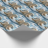 Polar Bears Playing Chess Geschenkpapier (Ecke)