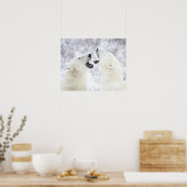 Polar Bears playing in the snow Poster (Küche)
