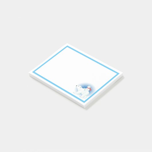 Polar Bears Post-it Klebezettel (angewinkelt)