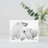Polar Bears Postkarte (Stehend Vorderseite)