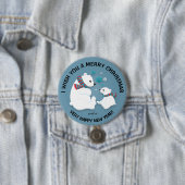 Polar Bears Schneeflocken Frohe Weihnachtsknopf Button (Beispiel)