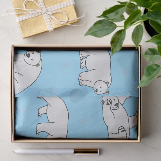 Polar Bears Seidenpapier (Geschenk)