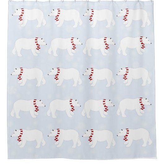Polar Bears Shower Curtain Duschvorhang (Vorderseite)