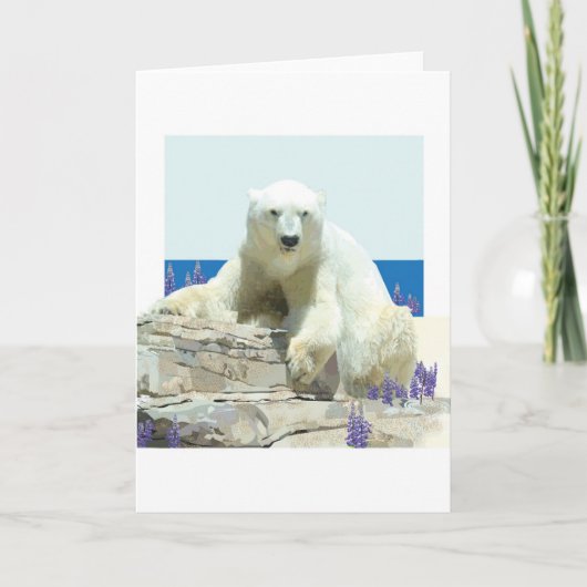 Polar Bear's Spring Grußkarte Karte (Vorderseite)