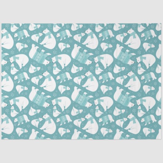 Polar Bears Tissue Paper Seidenpapier (Vorderseite)