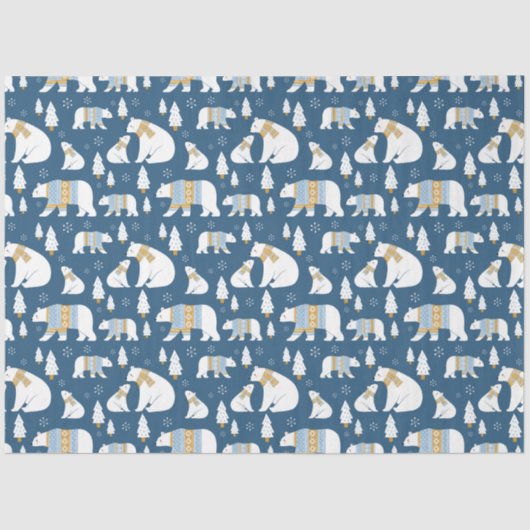 Polar Bears Tissue Paper Seidenpapier (Vorderseite)