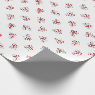 Polar Bears und Candy Canes Geschenkpapier