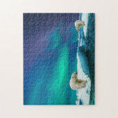 Polar Bears und das Puzzle Aurora Borealis Jigsaw (Vertikal)