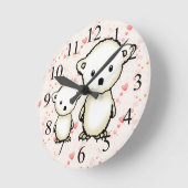 Polar Bears und Herz Kids Wall Clock Runde Wanduhr (Winkel)