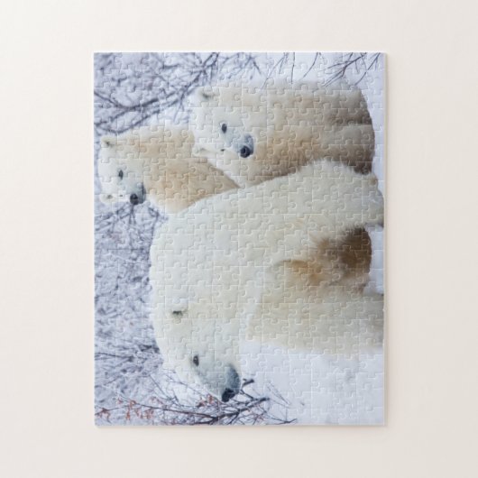 Polar Bears und zwei Naben Puzzle (Vertikal)