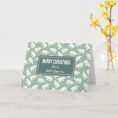 Polar Bears Vater und Stepama Frohe Weihnachten Karte (Gelbe Blume)