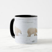 Polar Bears weiblich und zwei Jungen Tasse (Vorderseite Links)