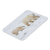 Polar Bears weiblich und zwei Knochen 2 Magnet (Linke Seite)
