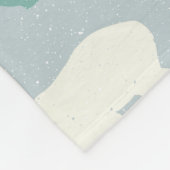 Polar Bears Weihnachtsmuster Fleecedecke (Ecke)