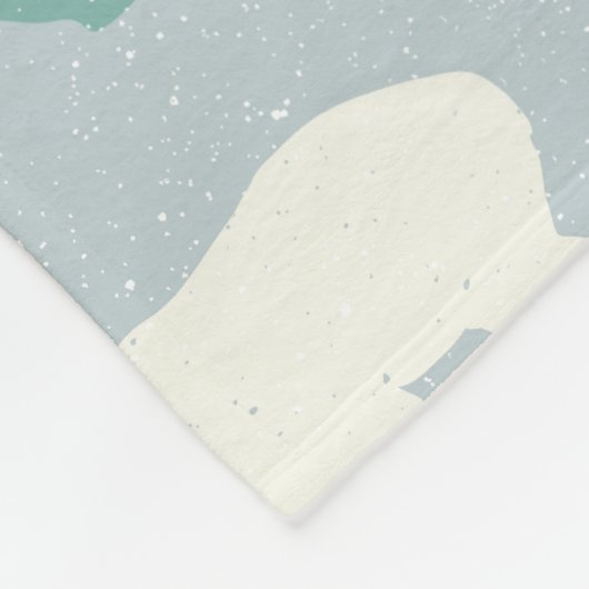 Polar Bears Weihnachtsmuster Fleecedecke (Ecke)
