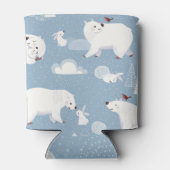 Polar Bears Winter Vintag Dosenkühler (Rückseite)