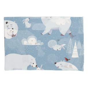 Polar Bears Winter Vintag Kissenbezug