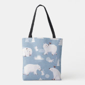Polar Bears Winter Vintag Tasche (Rückseite)