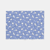 Polar Bears Winter Wonderland Snowflakes Baby Kind Fleecedecke (Vorderseite (Horizontal))