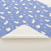 Polar Bears Winter Wonderland Snowflakes Baby Kind Sherpadecke (3/4)