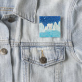 Polar Bears & Winterlandschaft Button (Beispiel)