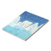 Polar Bears & Winterlandschaft Notizblock (Rotiert)