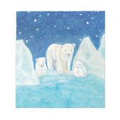 Polar Bears & Winterlandschaft Notizblock (Vorderseite)